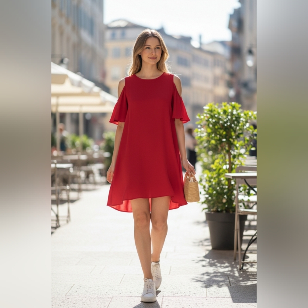 WHITE HOUSE BLACK MARKET Elegant Burgundy Women's Dress SIZE 4 P